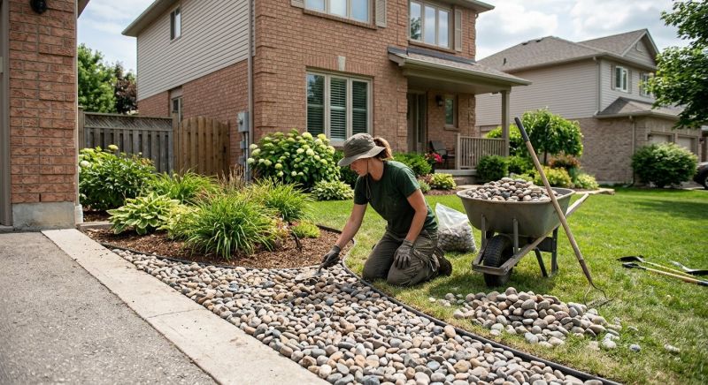 River Rock Landscaping in Ventura County, CA